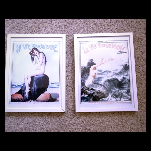 Vintage mermaid framed art - Picture 1 of 1